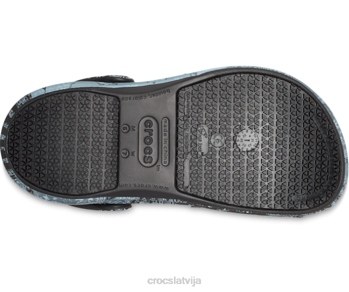 bistro grafiskā tupele sievietes Crocs kurpes N46T187 balts melns