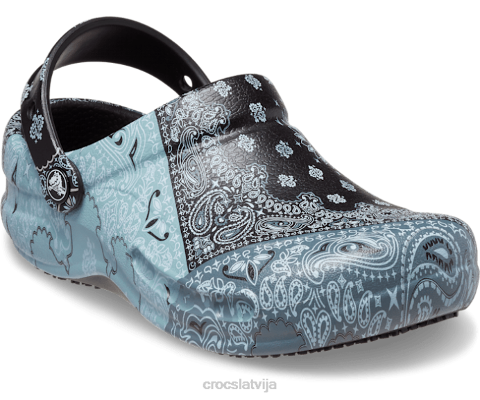 bistro grafiskā tupele sievietes Crocs kurpes N46T187 balts melns