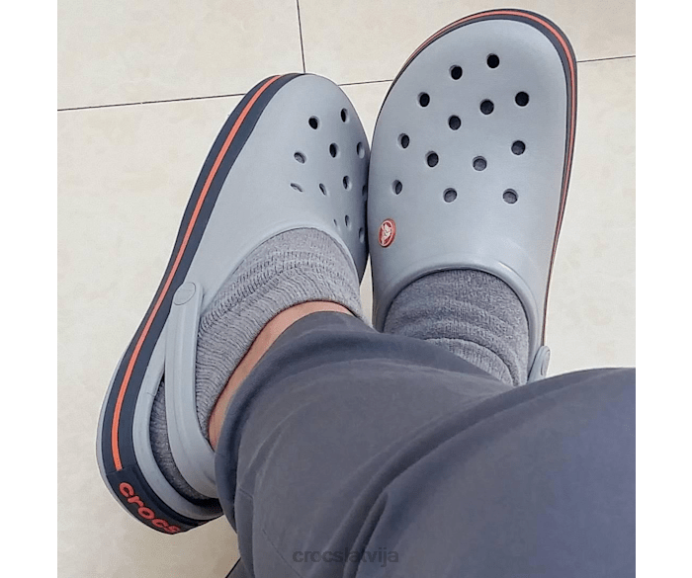 joslas aizsprostojums sievietes Crocs kurpes N46T57 gaiši pelēks/navy