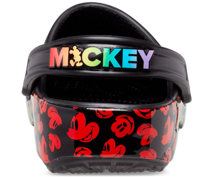 klasiskā disneja koka tupele sievietes Crocs kurpes N46T195 melns/multi