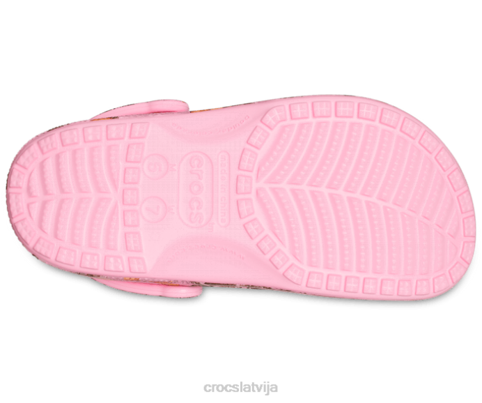 klasiskās nekustamo koku malu krāsas aizsērē sievietes Crocs kurpes N46T133 flamingo