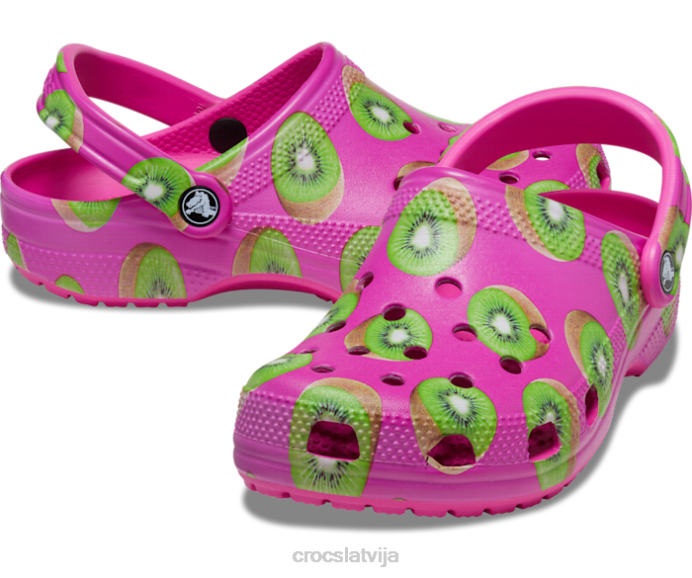 klasiska hiperreāla koka tupele sievietes Crocs kurpes N46T122 kivi