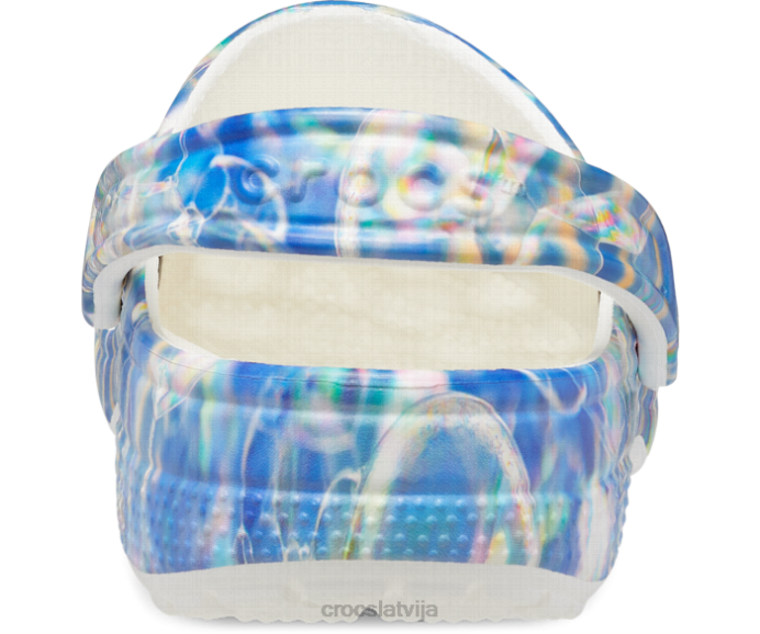 klasiska hiperreāla koka tupele sievietes Crocs kurpes N46T124 multi/balts