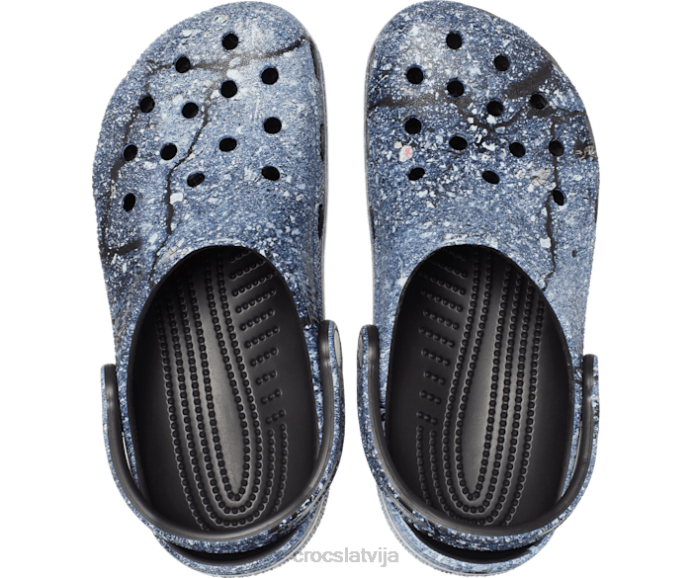 klasiska hiperreāla koka tupele sievietes Crocs kurpes N46T125 multi/melns