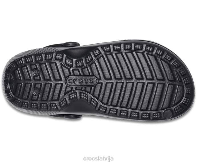 klasiska izklāta koka tupele sievietes Crocs kurpes N46T138 melns