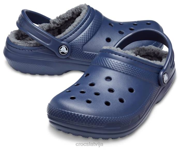 klasiska izklāta koka tupele sievietes Crocs kurpes N46T139 flote / ogle