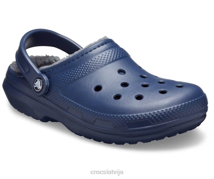 klasiska izklāta koka tupele sievietes Crocs kurpes N46T139 flote / ogle