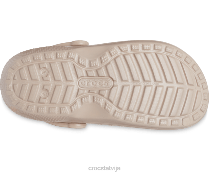 klasiska izklāta koka tupele sievietes Crocs kurpes N46T140 sēne/kauls