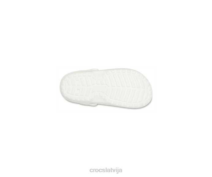 klasiska izklāta koka tupele sievietes Crocs kurpes N46T221 balts/pelēks