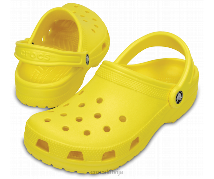 klasiska koka tupele sievietes Crocs kurpes N46T14 citronu