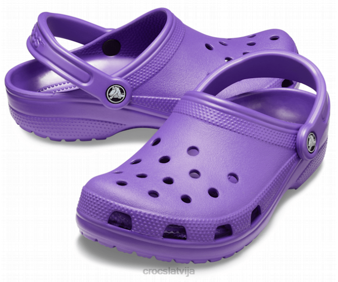 klasiska koka tupele sievietes Crocs kurpes N46T25 neona violets