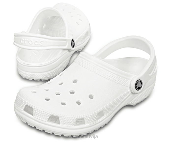 klasiska koka tupele sievietes Crocs kurpes N46T8 balts