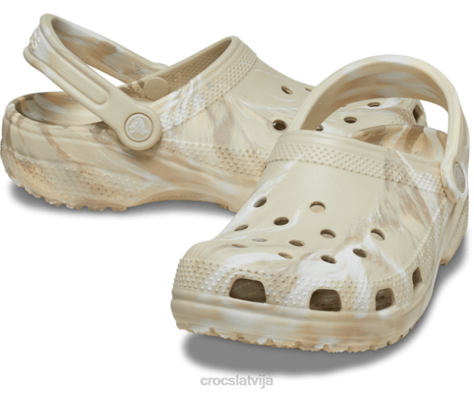 klasiska marmora koka tupele sievietes Crocs kurpes N46T155 kauls/multi