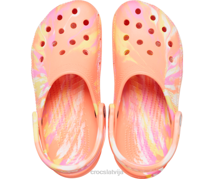 klasiska marmora koka tupele sievietes Crocs kurpes N46T160 papaija/multi