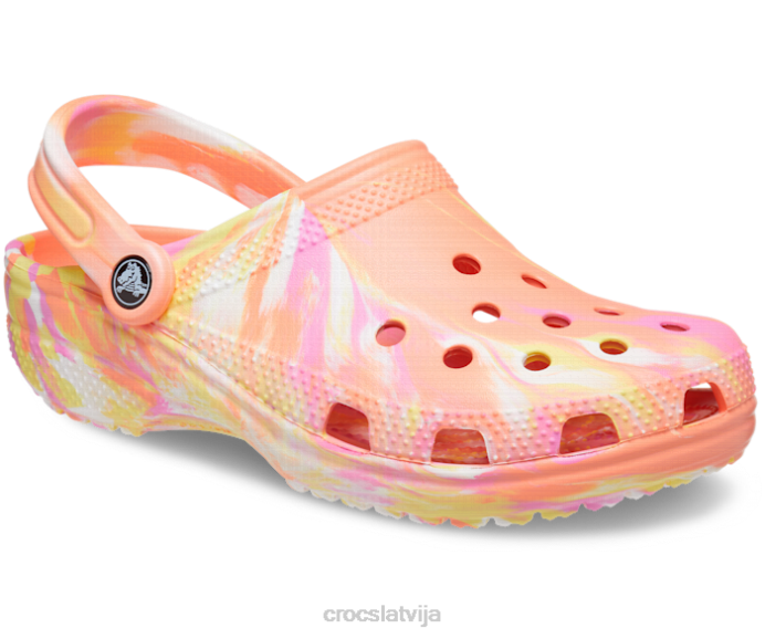 klasiska marmora koka tupele sievietes Crocs kurpes N46T160 papaija/multi