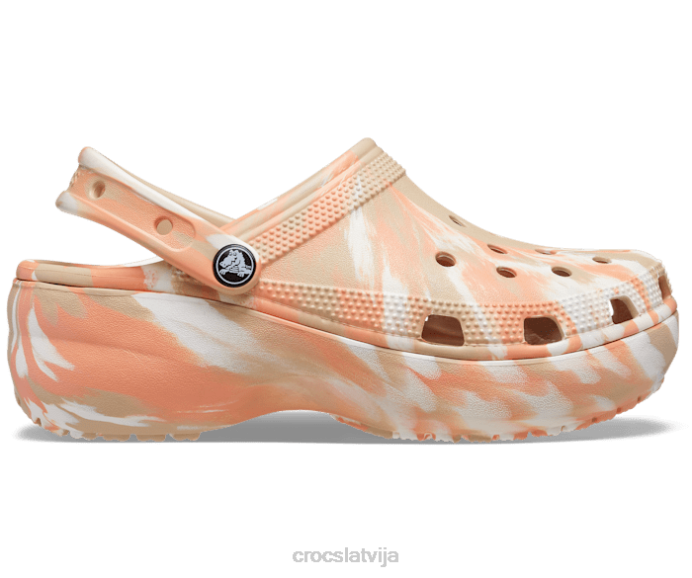 klasiska platformas marmora koka tupele sievietes Crocs kurpes N46T170 chai/multi