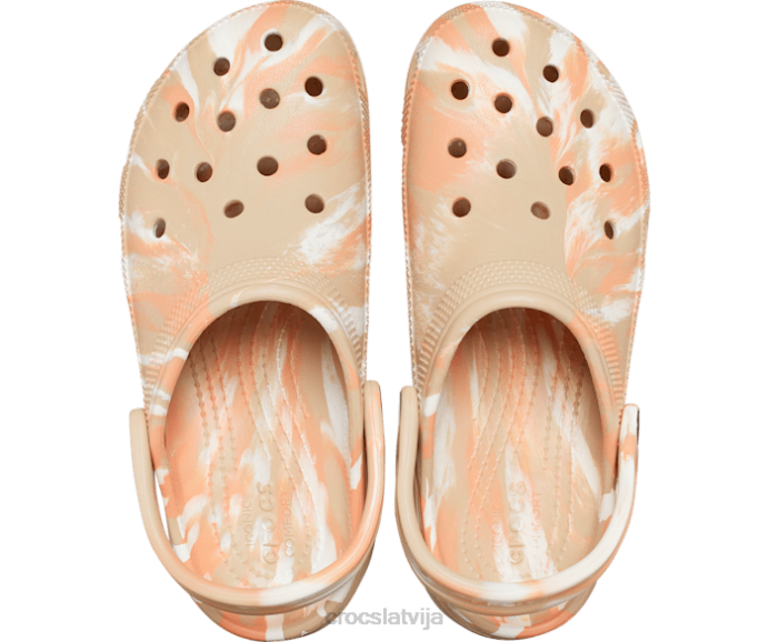 klasiska platformas marmora koka tupele sievietes Crocs kurpes N46T170 chai/multi