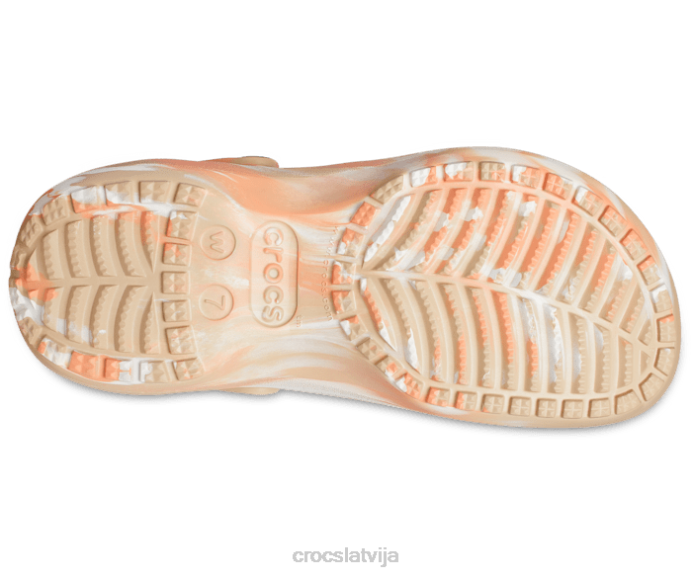 klasiska platformas marmora koka tupele sievietes Crocs kurpes N46T170 chai/multi