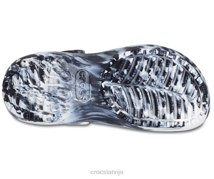 klasiska platformas marmora koka tupele sievietes Crocs kurpes N46T362 melns balts