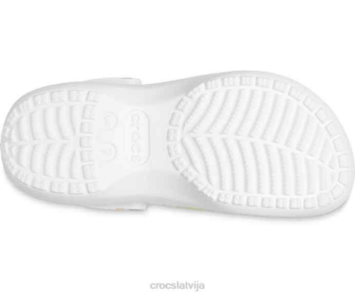 klasiska platformas tie-dye grafiskā koka tupele sievietes Crocs kurpes N46T162 skābeklis/multi