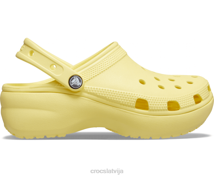 klasiska platformas tupele sievietes Crocs kurpes N46T103 banāns