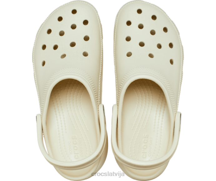klasiska platformas tupele sievietes Crocs kurpes N46T351 kaulu