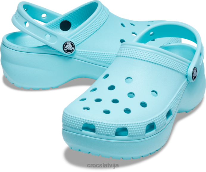 klasiska platformas tupele sievietes Crocs kurpes N46T352 tīrs ūdens