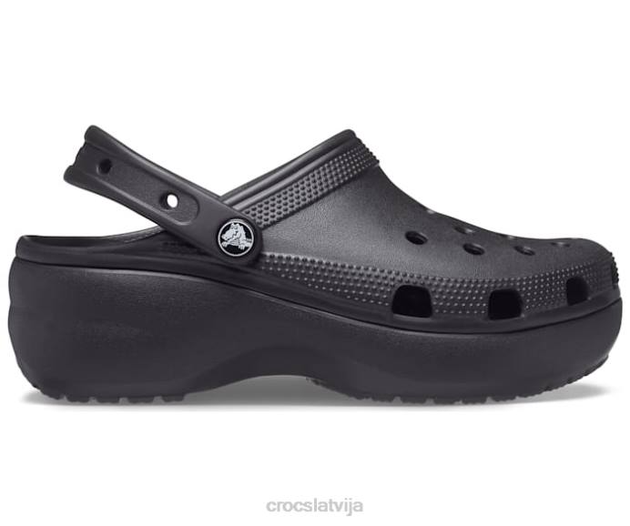 klasiska platformas tupele sievietes Crocs kurpes N46T98 melns