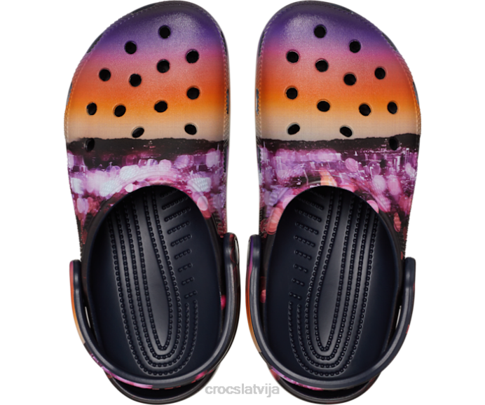 klasisks meta scape koka tupele sievietes Crocs kurpes N46T130 dziļa flote