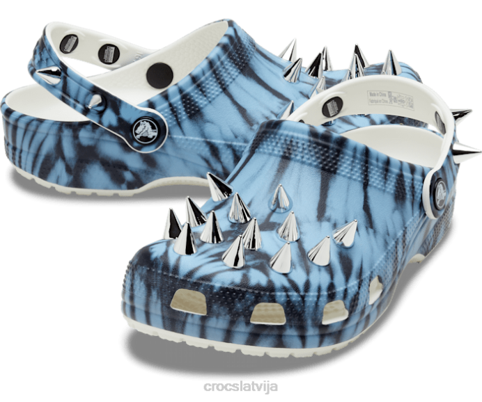 klasisks nemiernieku dumpinieku koka tupele sievietes Crocs kurpes N46T171 multi/balts