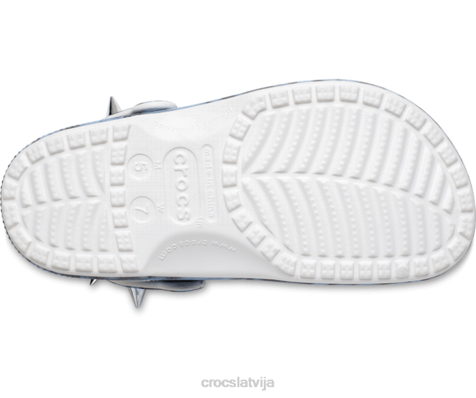 klasisks nemiernieku dumpinieku koka tupele sievietes Crocs kurpes N46T171 multi/balts