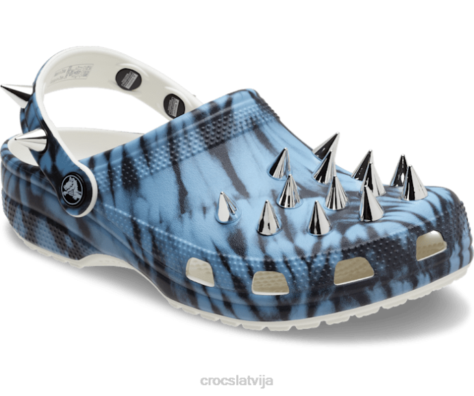 klasisks nemiernieku dumpinieku koka tupele sievietes Crocs kurpes N46T171 multi/balts