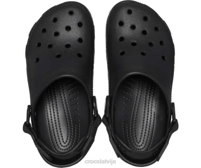klasisks regulējams siksnas tupele sievietes Crocs kurpes N46T168 melns