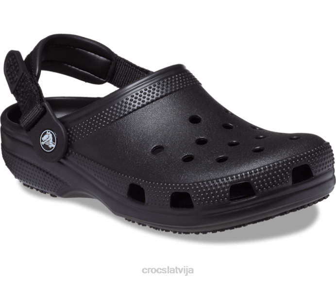 klasisks regulējams siksnas tupele sievietes Crocs kurpes N46T168 melns