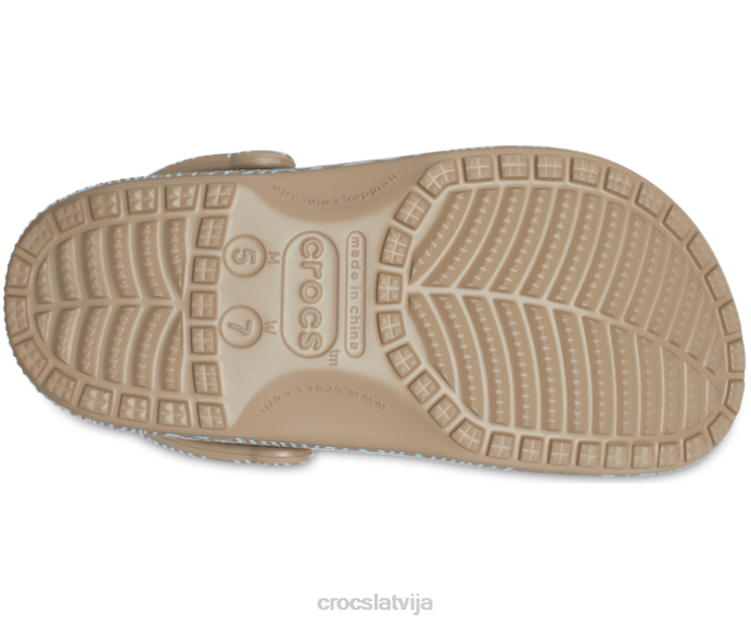 klasisks topogrāfiskais aizsprostojums sievietes Crocs kurpes N46T136 haki/multi