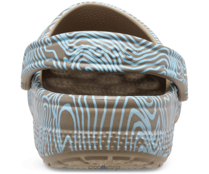 klasisks topogrāfiskais aizsprostojums sievietes Crocs kurpes N46T136 haki/multi