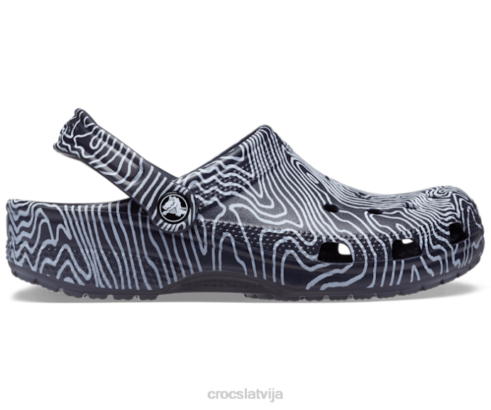 klasisks topogrāfiskais aizsprostojums sievietes Crocs kurpes N46T137 dziļa flote/multi