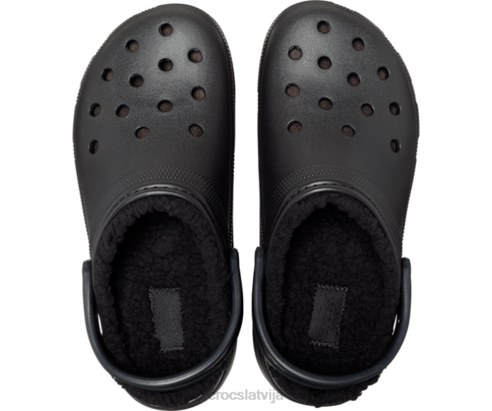 klasisks tupele ar platformu sievietes Crocs kurpes N46T164 melns