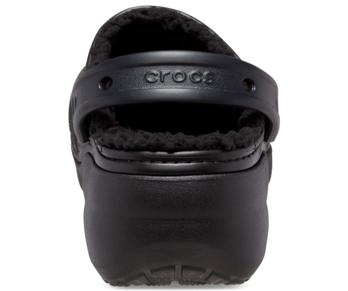 klasisks tupele ar platformu sievietes Crocs kurpes N46T164 melns