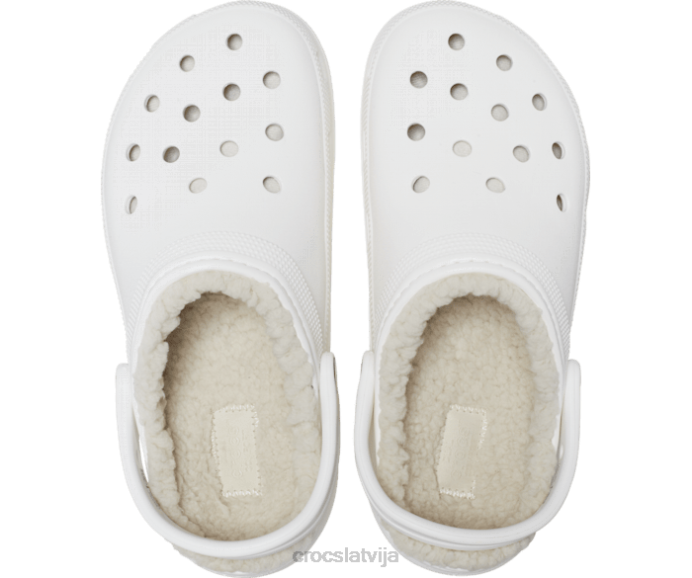 klasisks tupele ar platformu sievietes Crocs kurpes N46T165 balts