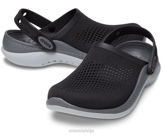 literide 360 ​​koka tupele sievietes Crocs kurpes N46T67 melns/slānekļa pelēks