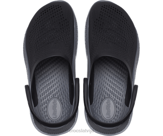 literide 360 ​​koka tupele sievietes Crocs kurpes N46T67 melns/slānekļa pelēks