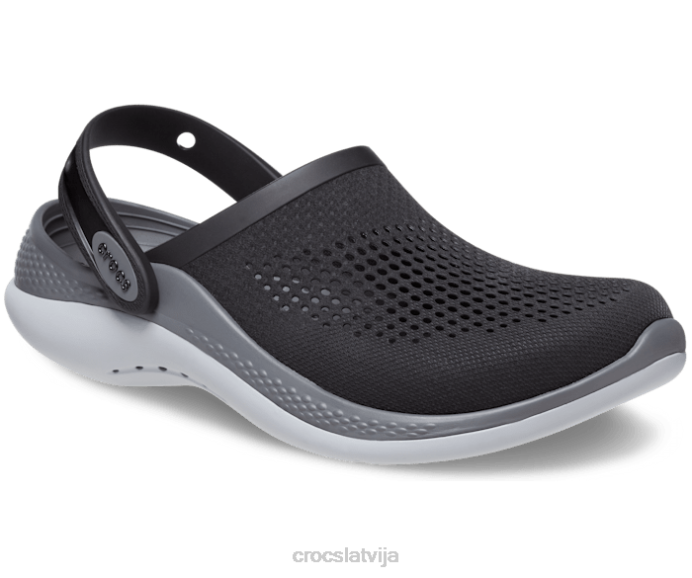 literide 360 ​​koka tupele sievietes Crocs kurpes N46T67 melns/slānekļa pelēks