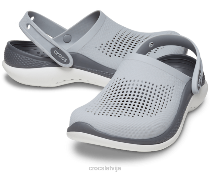 literide 360 ​​koka tupele sievietes Crocs kurpes N46T68 gaiši pelēks/slānekļa pelēks