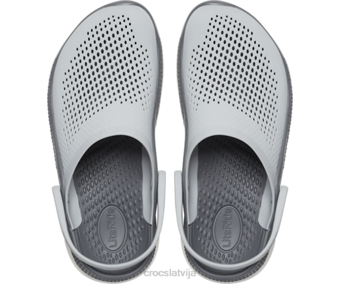 literide 360 ​​koka tupele sievietes Crocs kurpes N46T68 gaiši pelēks/slānekļa pelēks