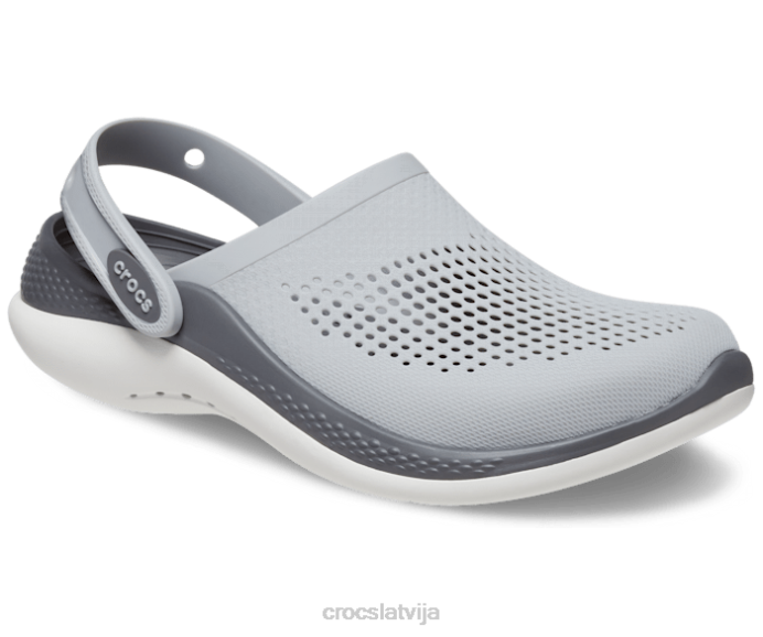 literide 360 ​​koka tupele sievietes Crocs kurpes N46T68 gaiši pelēks/slānekļa pelēks