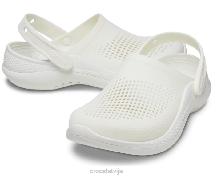 literide 360 ​​koka tupele sievietes Crocs kurpes N46T71 gandrīz balts