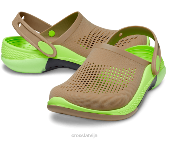 literide 360 ​​ombre koka tupele sievietes Crocs kurpes N46T147 haki/multi