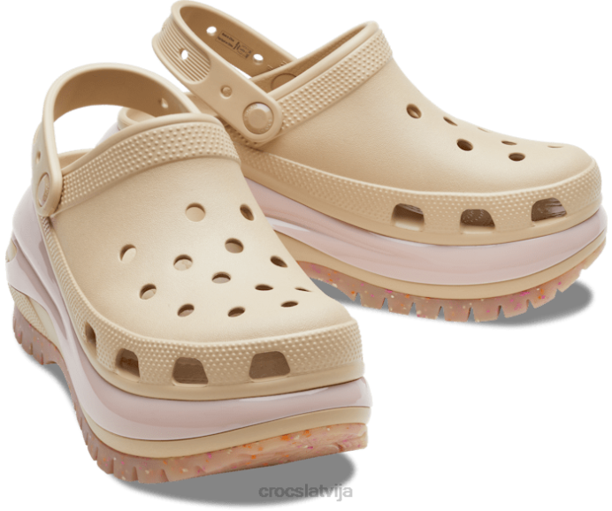 mega simpātiju tupele sievietes Crocs kurpes N46T88 chai/multi