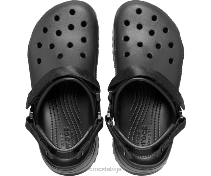 pārgājiena koka tupele sievietes Crocs kurpes N46T180 melns
